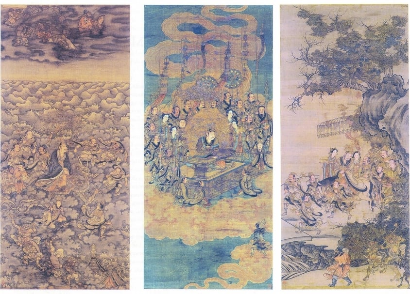 圖2 美國波士頓美術館藏〈三官出巡圖〉。圖片出自Shih-shan Huang《Picturing the true form:Daoist visual culture in traditional China》。