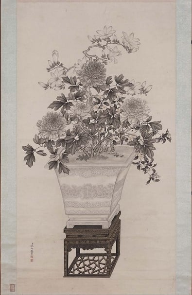 傍花村裡坐團樂，從「百卉清供──瓶花與盆景畫特展」看千年花事| 典藏