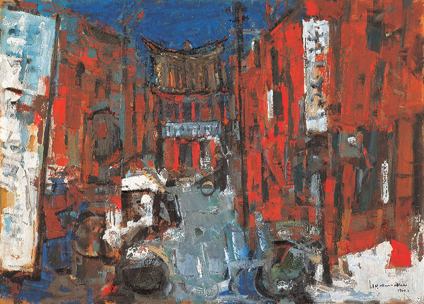 何肇衢，福德祠，1966年作，65 × 91cm