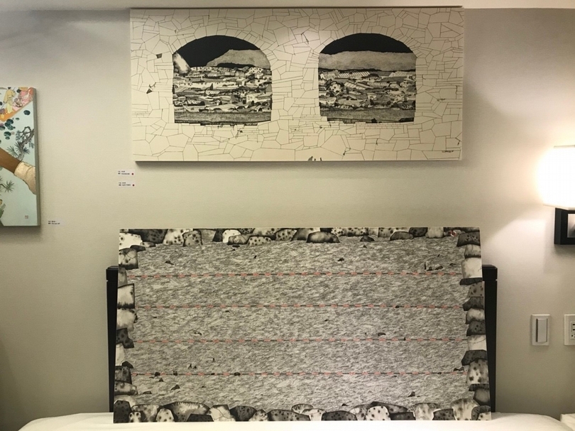 晴山藝術中心展出邱奕寧細緻的水墨作品，呈現當代思考。（本刊資料室）