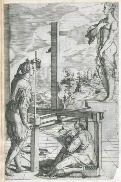 圖版出自尼安丘．丹堤（Ignazio Danti）1583年的《實用透視法的兩個規則》（Le due regole della prospettiva pratica）。（©The Internet Archive）