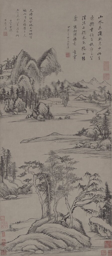 董其昌〈林和靖詩意圖〉,紙本水墨,北京故宮博物院藏。