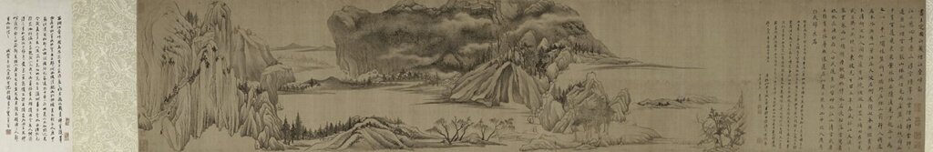 董其昌〈煙江疊嶂圖〉,絹本水墨,上海博物館藏。