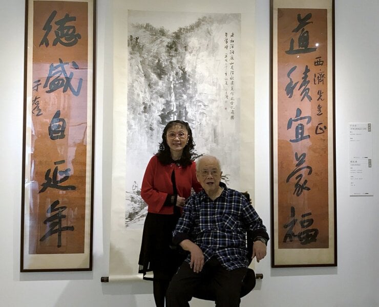 吳平與劉延濤女公子劉彬彬。攝影／藍玉琦。