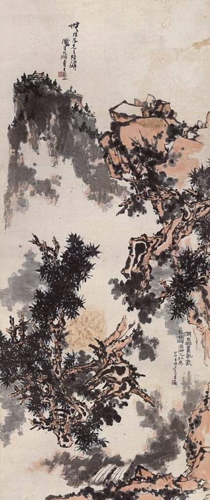 潘天壽1963年作〈無限風光〉，358.5×150公分，估價待詢，成交價人民幣2億8750萬元。