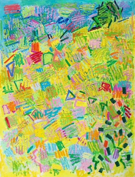 浪．克拉克（Lon Clark）《山丘》（Hillside），油彩、畫布，2016。（Courtesy of the artist）