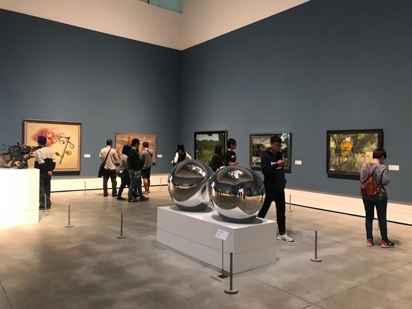 台南市美術館展間一隅。（攝影／王萱）