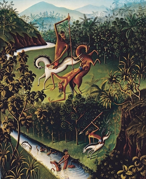 《峇里島傳奇》（Balinesische Legende），畫布油畫，81.33x66cm，1929。（© christies.com）