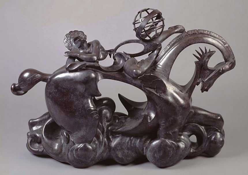 帕勃羅．嘎嘎友《天王星》，1933，青銅，79.5×110×31.5cm，西班牙馬德里索菲雅王后國家中央美術館。