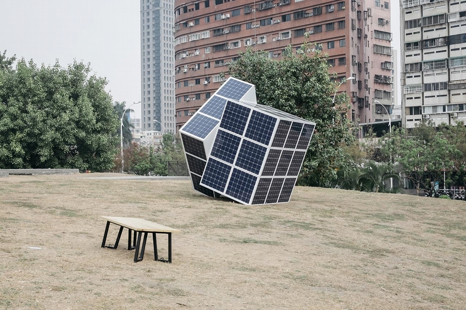 廖健忠的《太陽魔方》。（攝影／汪正翔）