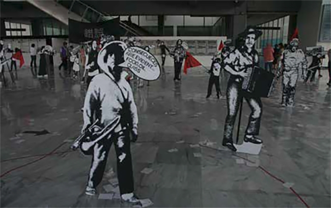 「2008 臺北雙年展」中國際錯誤份子作品《我們都是錯誤份子》。（攝影：鄭雯仙）