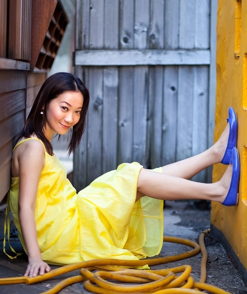 2012年作家李維菁於伊通公園頂樓。（攝影／鄧博仁，陳慧嶠提供）