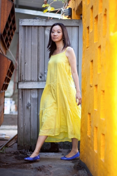 2012年作家李維菁於伊通公園頂樓。（攝影／鄧博仁，陳慧嶠提供）