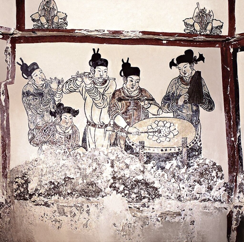 西南壁散樂圖。