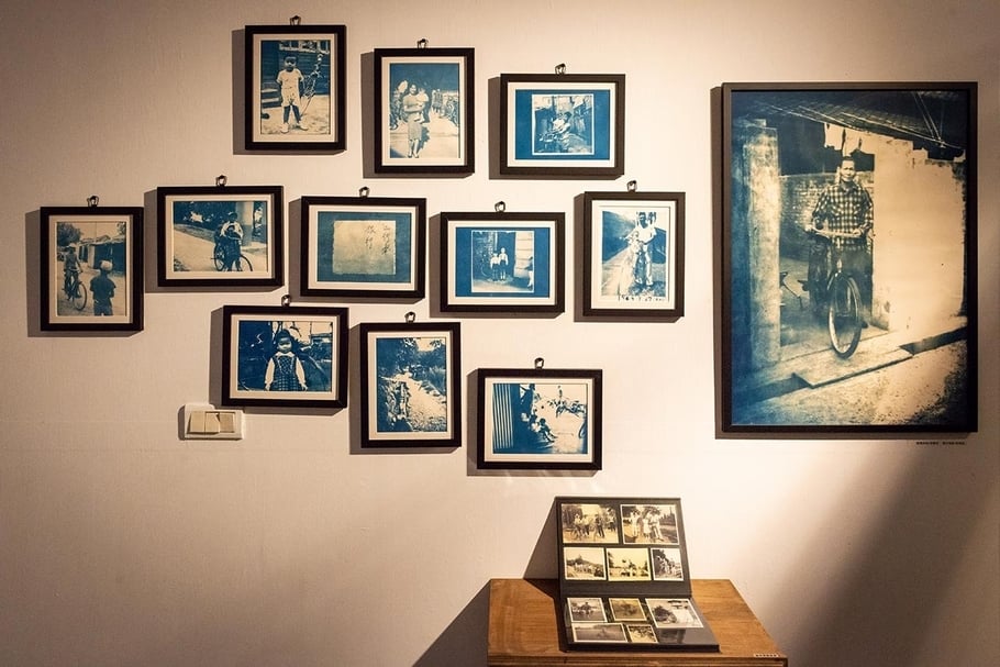「《單車失竊記》吳明益小說科遊展」展覽現場。（攝影／陳彥君，三餘書店提供）