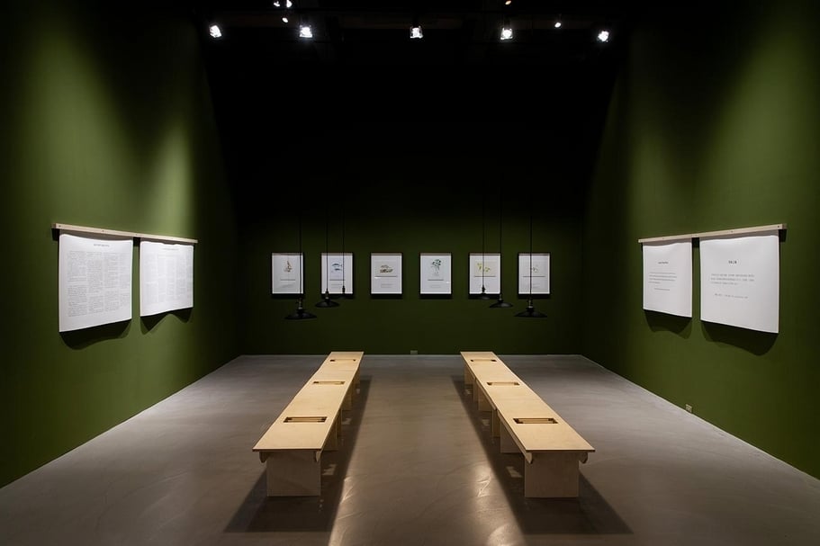 吳明益《苦雨之地》，文字創作、插畫、輸出、小冊，尺寸視空間而定，2018。（台北市立美術館提供）
