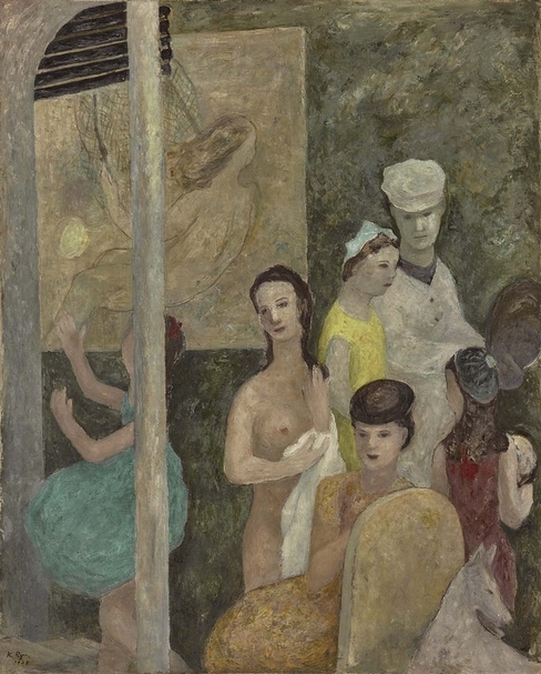 劉啟祥《畫室》, 油彩、畫布, 160.5×129.5 cm,1939。( 高美館提供)
