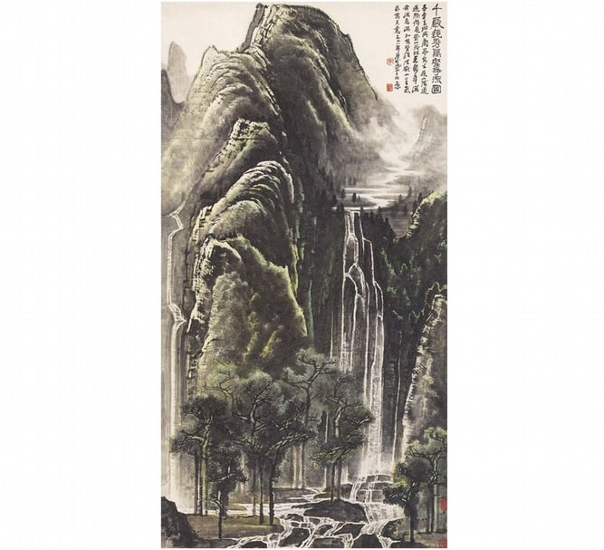 李可染1978年作〈千巖競秀萬壑爭流圖〉。（本刊資料室提供）