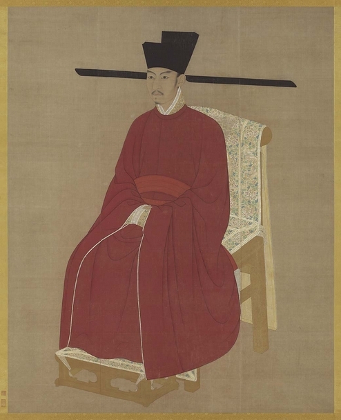〈宋哲宗坐像〉，國立故宮博物院藏。（國立故宮博物院提供）