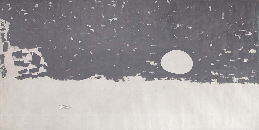 葉世強《雪天月籬》，布面油畫，214×405cm，2006。（漢雅軒提供）