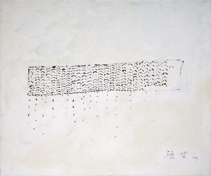 葉世強《下雨的瓦屋》，布面油畫，60×72cm，2009。（漢雅軒提供）