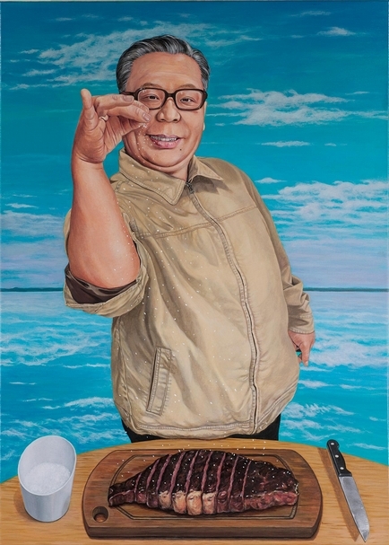 陳擎耀《台灣灑鹽哥 》，2018。（双方藝廊提供）