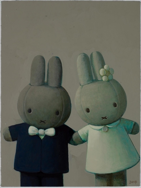 劉野《米菲結婚》（Miffy getting Married），2014。（卓納畫廊提供）