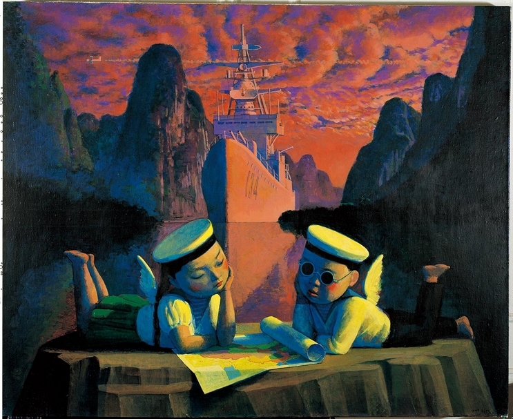 劉野《戰艦兒童》（Warship Children），1996。（卓納畫廊提供）