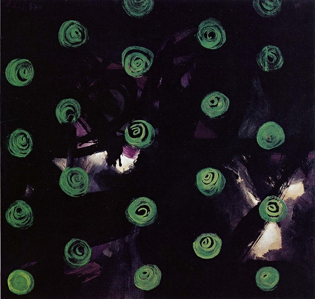 趙春翔《相對無語最感人 》油彩、畫布，139×143cm，1963。（本刊資料室）