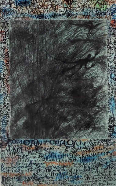 蘇珊．溫格（Susanne Wenger）晚年的「書寫」手稿。（©Susanne Wenger Foundation）