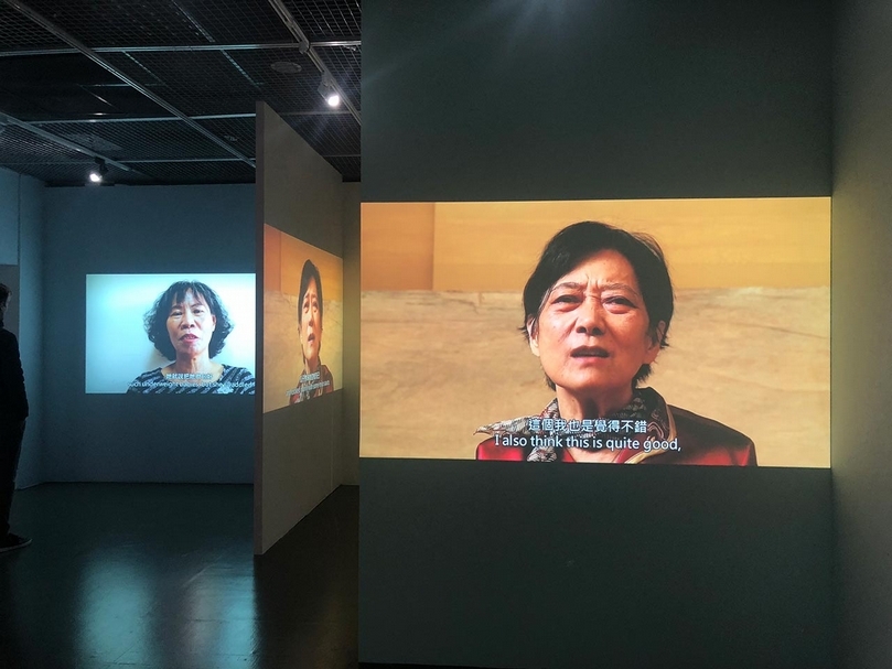 「助產序曲」陳建北個展現場。（攝影／嚴瀟瀟）
