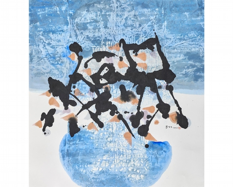 李重重《今宵莫依依》，水墨設色、紙本，97×91cm，2013。（尊彩藝術中心提供）