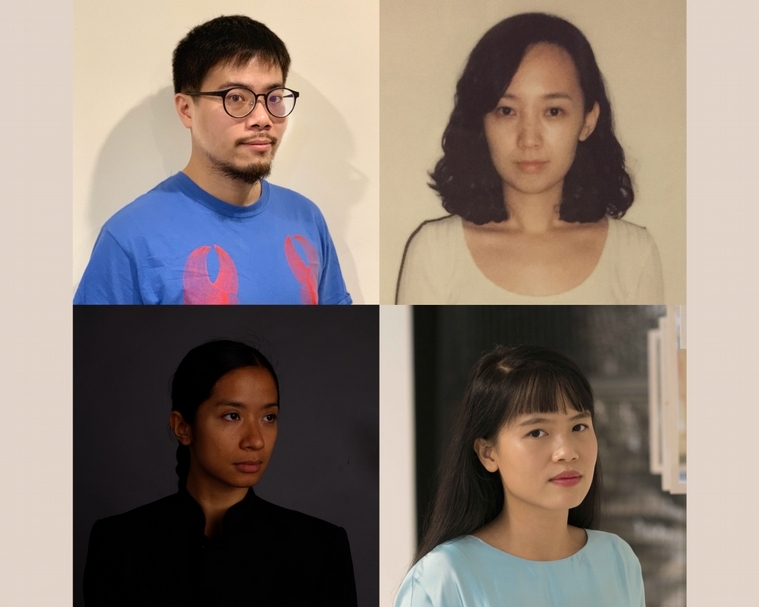 入圍2019年「HUGO BOSS亞洲新銳藝術家大獎」的藝術家許哲瑜（左上）、郝敬班（右上）、艾薩．霍克森（Eisa Jocson，左下） 和潘濤阮（Phan Thảo Nguyên，右下）。（©上海外灘美術館）
