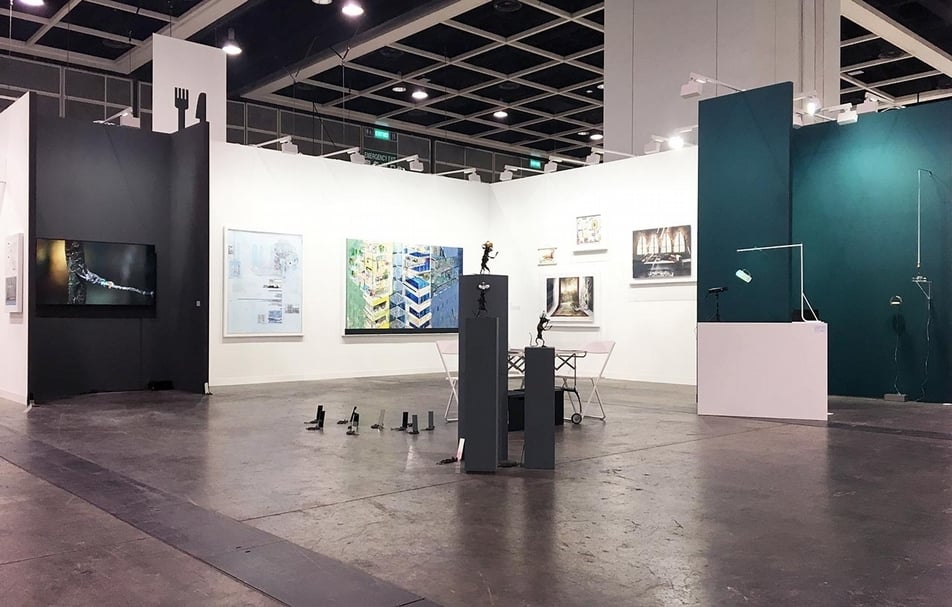 2018年，香港巴塞爾展會現場照。（就在藝術空間提供）