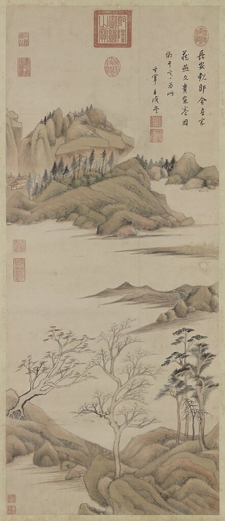 明董其昌〈仿燕文貴筆意〉，國立故宮博物院藏。