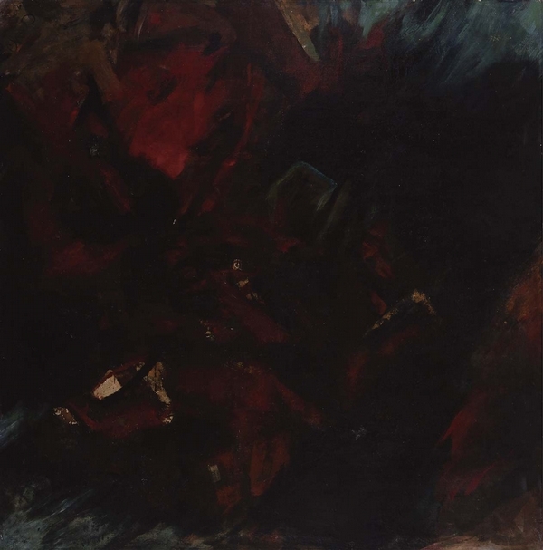 趙春翔《無題抽象》油彩、畫布，176×174cm，1962-1982。（本刊資料室）