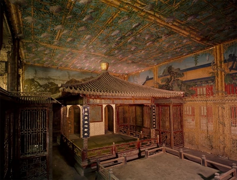 倦勤齋內部裝潢，四壁和天花板為清代宮廷畫家所繪。（©北京故宮博物院網站）