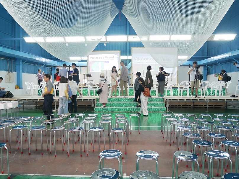 空總台灣當代文化實驗場「文化大學堂-混水釣蝦場」展覽現場。（攝影／張玉音）