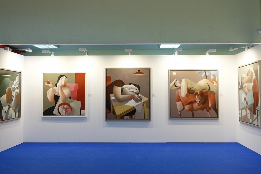 荷蘭藝術家Peter H. Harskamp年年參展，作品獲台灣藏家喜愛。（攝影／Emma）