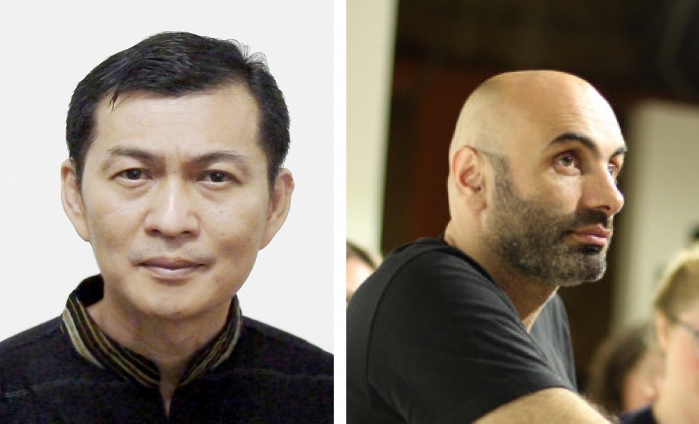 左：新加坡藝術檔案計畫創辦人暨藝術家許元豪 （Koh Nguang How）；右：藝術家、普利希納當代藝術中心策展人、研究員暨創辦人、獨立藝術與文化機構執行總監Albert Heta。（春之文化基金會提供）