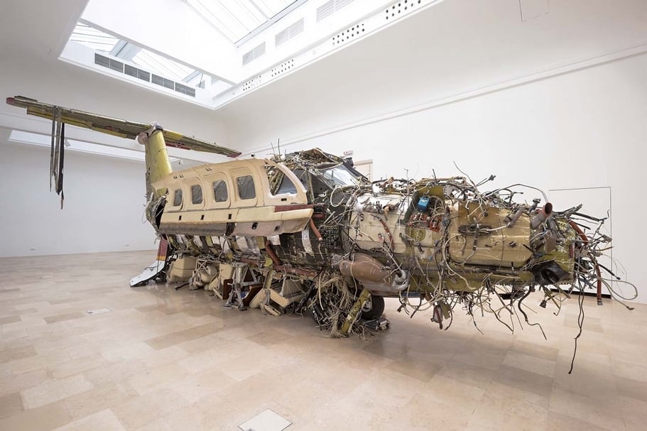 羅曼．斯坦察克（Roman Stańczak）的《飛行》（Flight）展覽現場。（Photo by Weronika Wysocka，© Polish Pavilion）