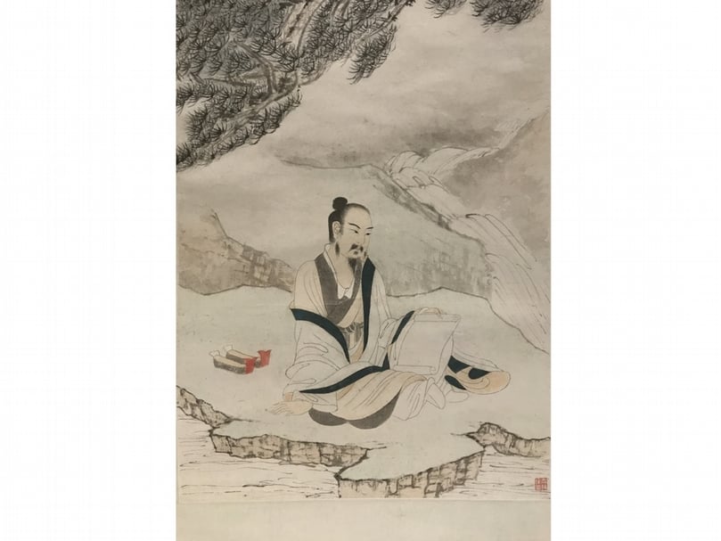 張飌《畫諸葛亮像》，國立故宮博物院展出中。（本刊資料室）