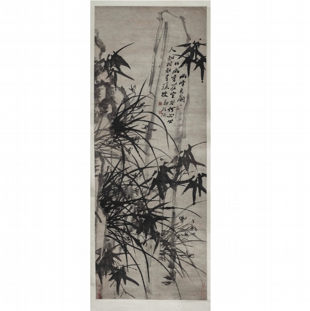 鄭板橋 （1693 - 1765）《空谷幽香圖》， 立軸、水墨紙本 ，136 × 52.5cm，估價： 5,000,000-7,000,000港元。（華藝香港提供）