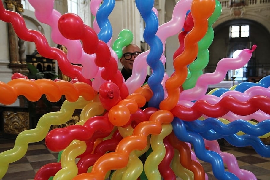 崔正化（Choi Jeong Hwa）的《生命，生活》（Life, Life）。（©️ Roppongi Art Night 2019）