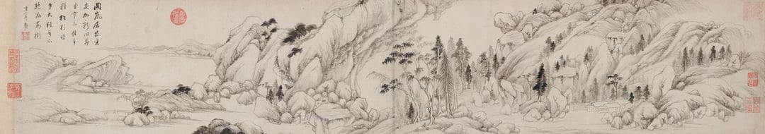 經清宮《石渠寶笈》著錄的作品——董其昌《松杉茆堂圖》成交價人民幣6785萬元，位居古書畫第二高價。
