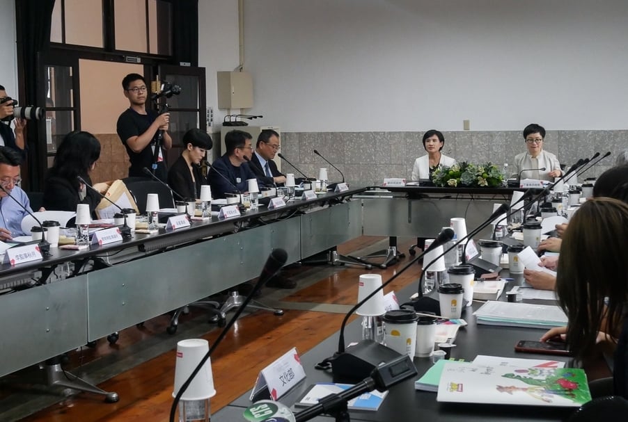 文策院首屆董事會議召開後,第一屆董監事也馬上針對開會內容發布媒體見面會,公布下半年將推動與籌劃的工作。(攝影/張玉音)