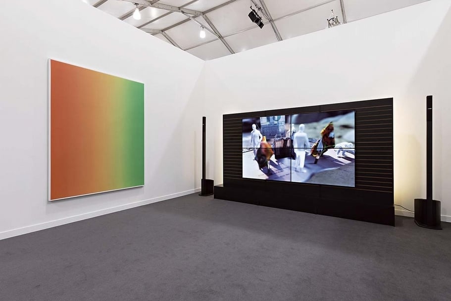 馬凌畫廊於紐約斐列茲藝術博覽會（Frieze Art Fair New York）展位一景。（馬凌畫廊提供）