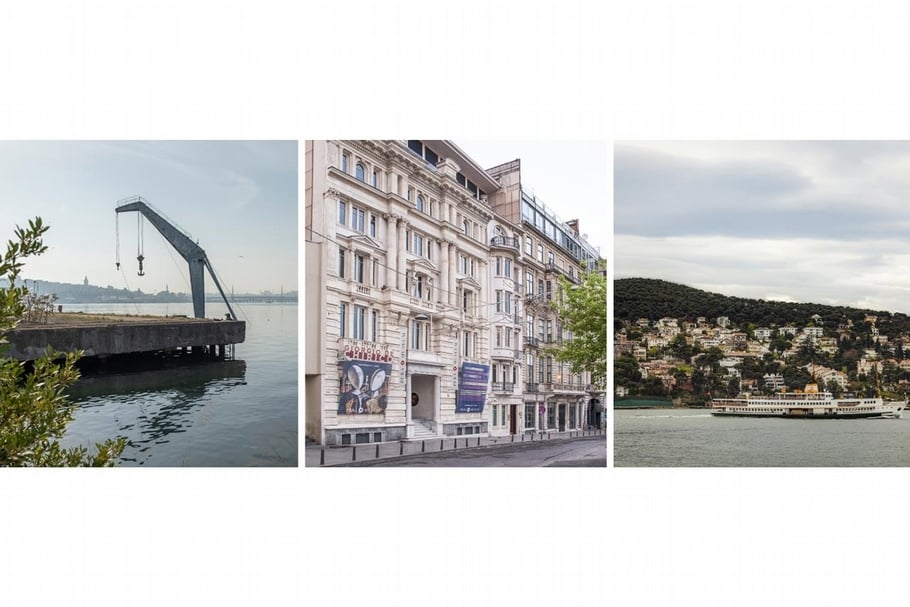 第16屆伊斯坦堡雙年展（Istanbul Biennial）的展出地點，分別於伊斯坦堡造船廠（Istanbul Shipyards）、佩拉博物館（Pera Museum）和比于卡達島（Büyükada）三地舉行。（© 16th Istanbul Biennial）