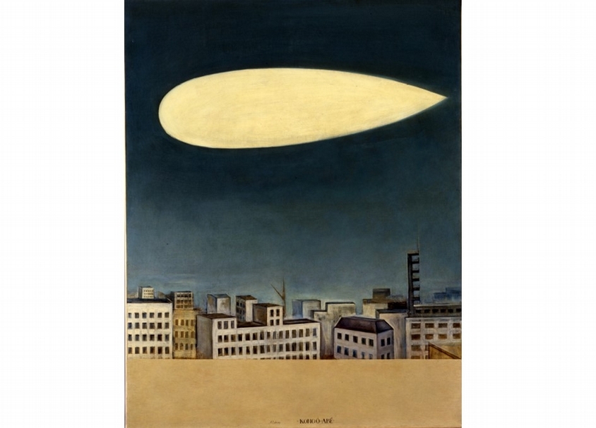 阿部金剛1929年作《空無1號》,油彩畫布,115×89.5公分,福岡縣立美術館典藏。(©國立台灣美術館)