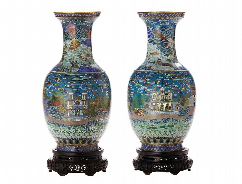 1872年《掐絲琺瑯大瓶》，梵蒂岡博物館藏。（王明彥提供）